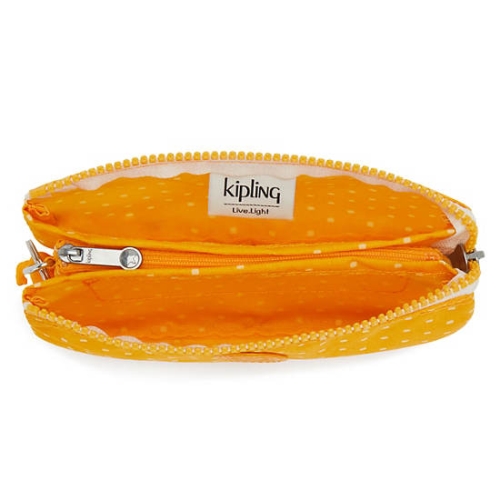 Kipling Creativity Large Printed Pouches Yellow | USA-75DTAL