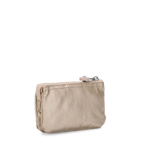 Kipling Creativity Mini Metallic Pouches Gold Beige | USA-09WFPH