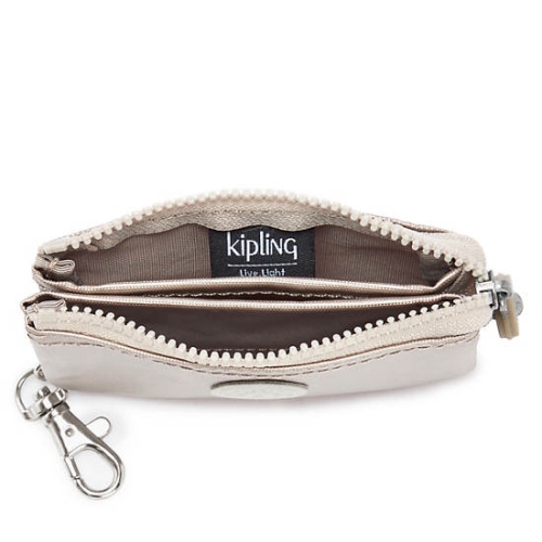 Kipling Creativity Mini Metallic Wallets Beige | USA-56REVJ