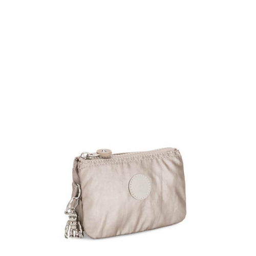 Kipling Creativity Small Metallic Pouches Beige | USA-13TBPF