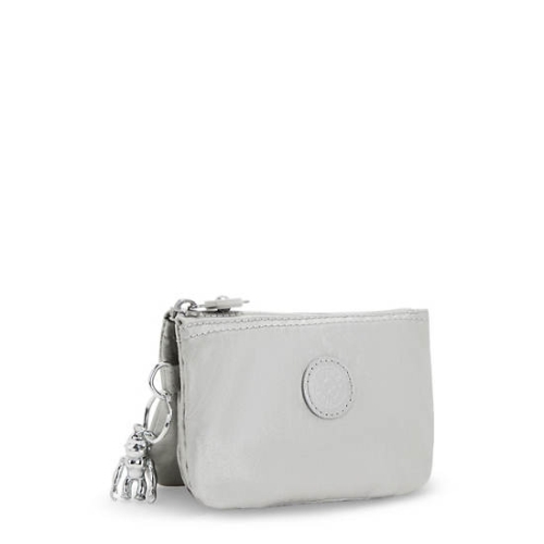 Kipling Creativity Small Metallic Pouches Silver | USA-89ZFYN