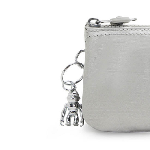 Kipling Creativity Small Metallic Pouches Silver | USA-89ZFYN