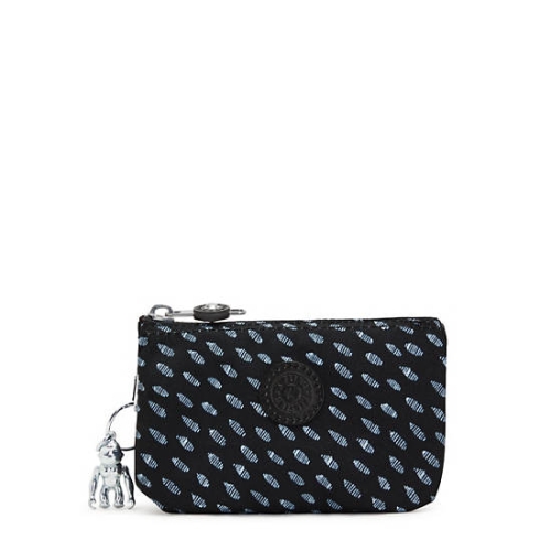 Kipling Creativity Small Printed Pouches Black White | USA-83WIGN