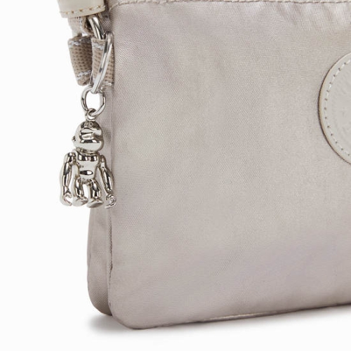 Kipling Creativity XB Metallic Crossbody Bags Beige | USA-13TWDS