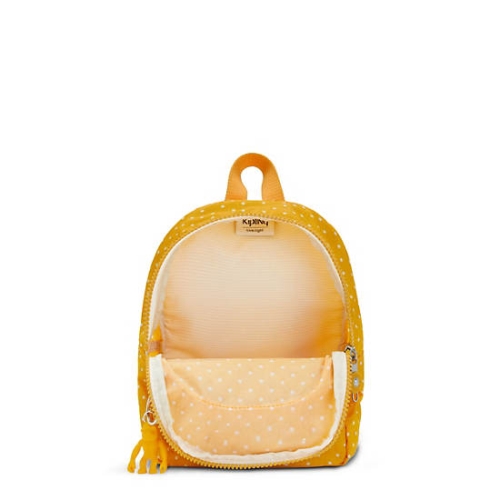 Kipling Curtis Compact Printed Convertible Backpacks Yellow | USA-23ZACM