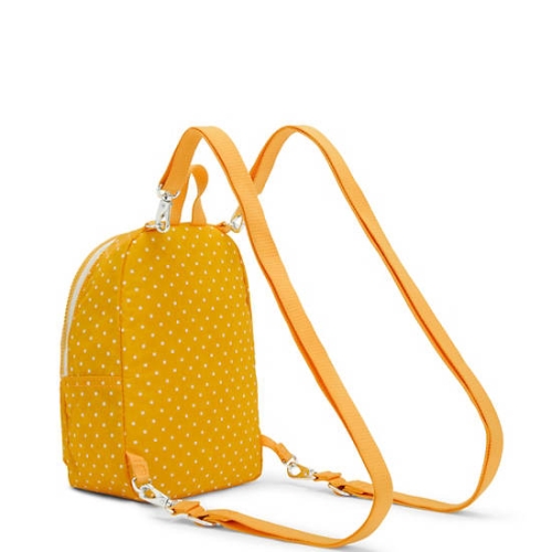 Kipling Curtis Compact Printed Convertible Backpacks Yellow | USA-23ZACM