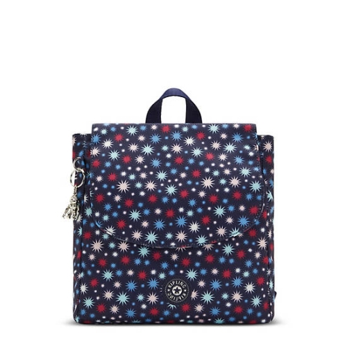 Kipling Dannie Printed Small Backpacks Blue | USA-47GITH