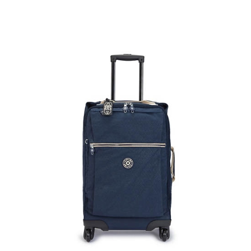 Kipling Darcey Small Printed Carry-On Rolling Suitcases Blue | USA-29NFDV