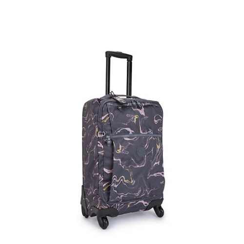 Kipling Darcey Small Printed Carry-On Rolling Suitcases Blue | USA-51VMJH