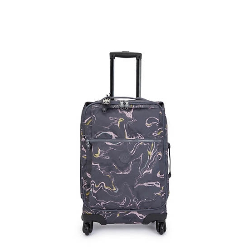 Kipling Darcey Small Printed Carry-On Rolling Suitcases Blue | USA-51VMJH