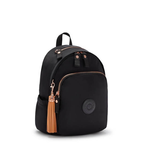 Kipling Delia Classic Backpacks Black Pink | USA-46JZGI