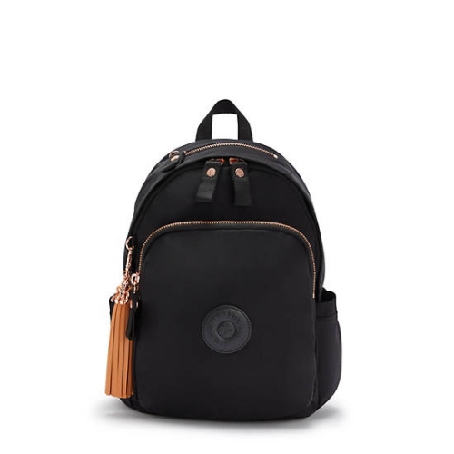 Kipling Delia Classic Backpacks Black Pink | USA-46JZGI