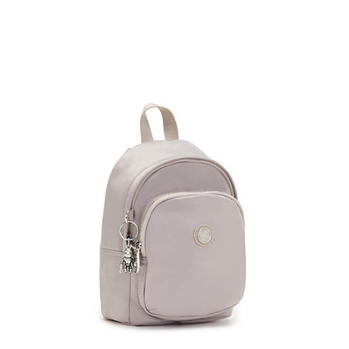 Kipling Delia Compact Metallic Convertible Backpacks White | USA-63BIQA