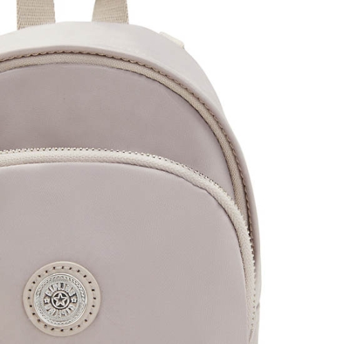 Kipling Delia Compact Metallic Convertible Backpacks White | USA-63BIQA