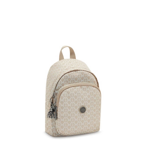 Kipling Delia Compact Printed Convertible Backpacks Beige | USA-68WQRL