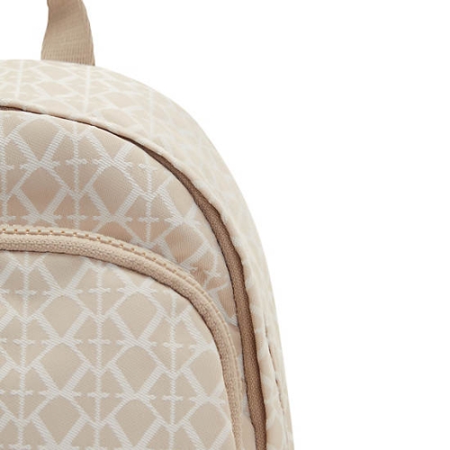 Kipling Delia Compact Printed Convertible Backpacks Beige | USA-68WQRL