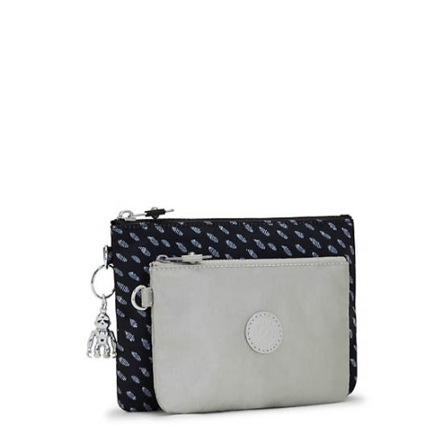 Kipling Duo Printed 2-in-Onees Pouches Grey | USA-36AQJN