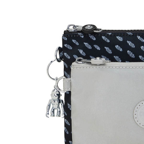 Kipling Duo Printed 2-in-Onees Pouches Grey | USA-36AQJN