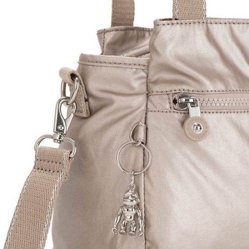 Kipling Elysia Metallic Shoulder Bags Beige | USA-70DULV