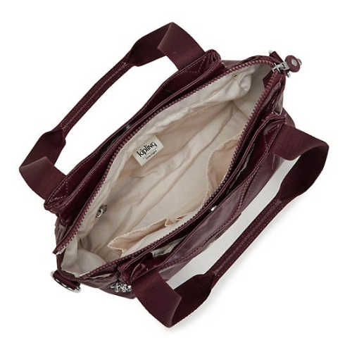 Kipling Elysia Metallic Shoulder Bags Burgundy | USA-41DQLN