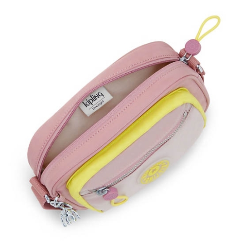 Kipling Enise Crossbody Bags Pink Yellow | USA-60GDCF