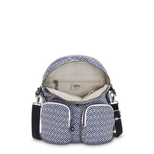 Kipling Firefly Up Printed Convertible Backpacks Grey | USA-85RYUI