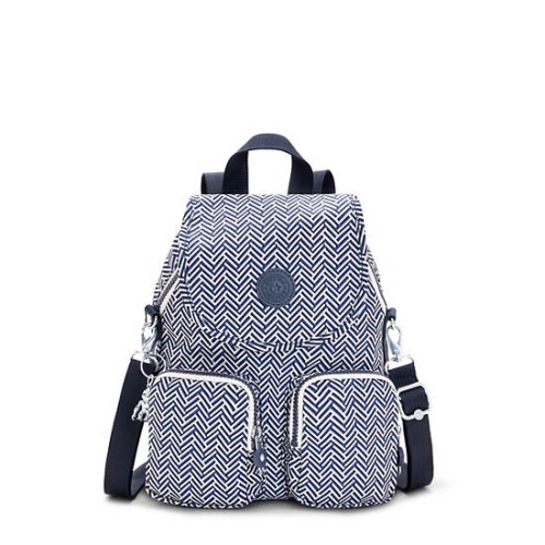 Kipling Firefly Up Printed Convertible Backpacks Grey | USA-85RYUI