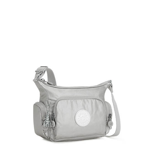 Kipling Gabbie Mini Metallic Crossbody Bags Silver | USA-67AQYT