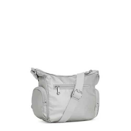 Kipling Gabbie Mini Metallic Crossbody Bags Silver | USA-67AQYT