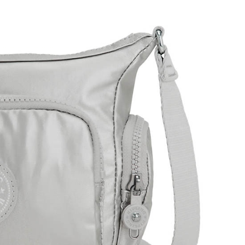 Kipling Gabbie Mini Metallic Crossbody Bags Silver | USA-67AQYT