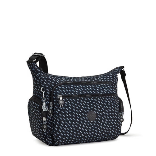 Kipling Gabbie Printed Crossbody Bags Black | USA-05UBID