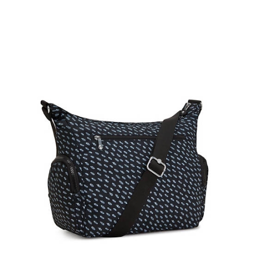 Kipling Gabbie Printed Crossbody Bags Black | USA-05UBID