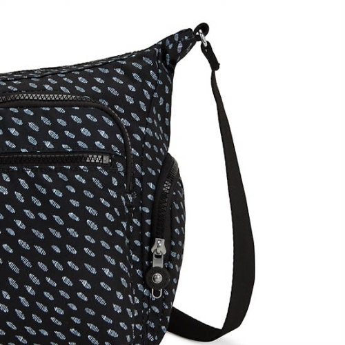 Kipling Gabbie Printed Crossbody Bags Black | USA-05UBID