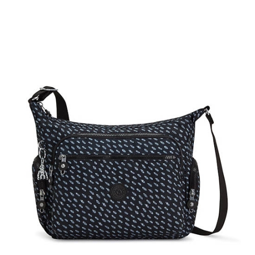 Kipling Gabbie Printed Crossbody Bags Black | USA-05UBID