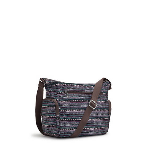 Kipling Gabbie Printed Crossbody Bags Taupe | USA-30EAUB