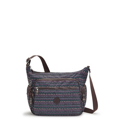 Kipling Gabbie Printed Crossbody Bags Taupe | USA-30EAUB