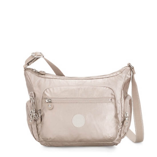 Kipling Gabbie Small Metallic Crossbody Bags Silver | USA-41IKWV