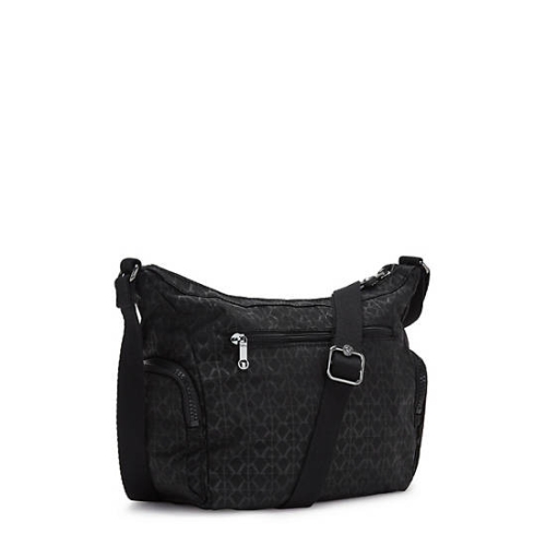 Kipling Gabbie Small Printed Crossbody Bags Black | USA-45KAEO