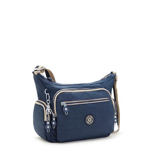 Kipling Gabbie Small Printed Crossbody Bags Blue | USA-96VHRP