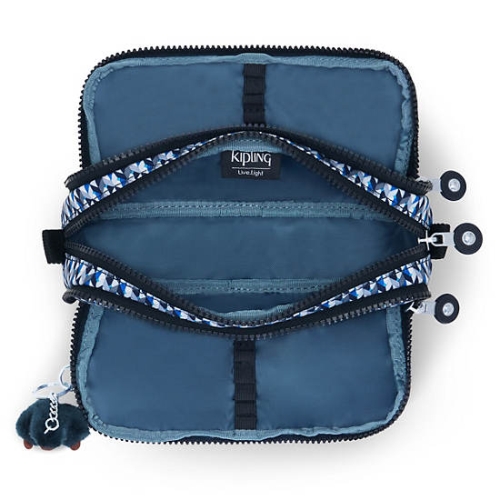 Kipling Gitroy Classic Printed Pencil Case Blue | USA-96EQKH