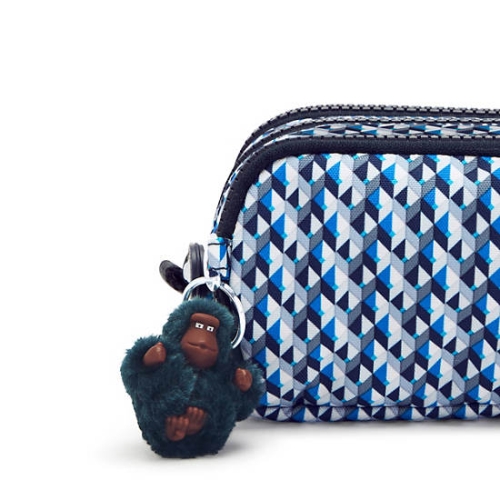 Kipling Gitroy Classic Printed Pencil Case Blue | USA-96EQKH