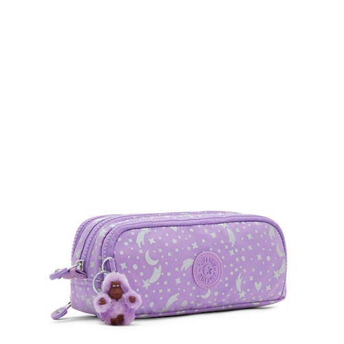 Kipling Gitroy Printed Pencil Case Pouches Metal | USA-15NEQD