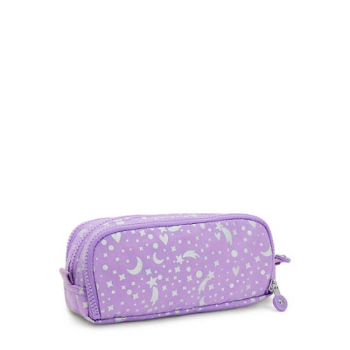 Kipling Gitroy Printed Pencil Case Pouches Metal | USA-15NEQD