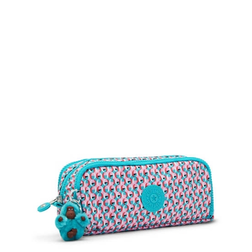 Kipling Gitroy Printed Pencil Case Pouches Turquoise | USA-79EQVB