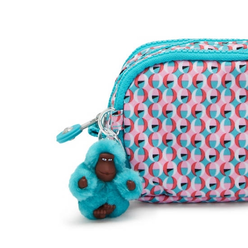 Kipling Gitroy Printed Pencil Case Pouches Turquoise | USA-79EQVB