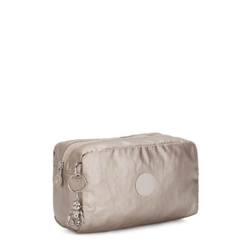 Kipling Gleam Metallic Pouches Beige | USA-54EUIG