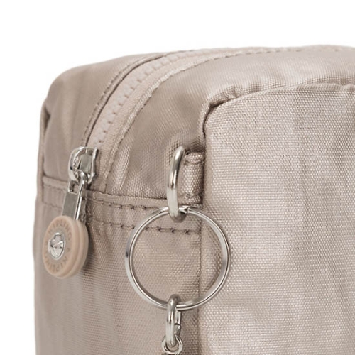 Kipling Gleam Metallic Pouches Beige | USA-54EUIG