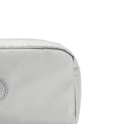 Kipling Gleam Metallic Pouches Silver | USA-04WPUK