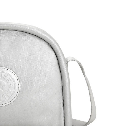 Kipling Jesper Metallic Crossbody Bags Silver | USA-13XBVH