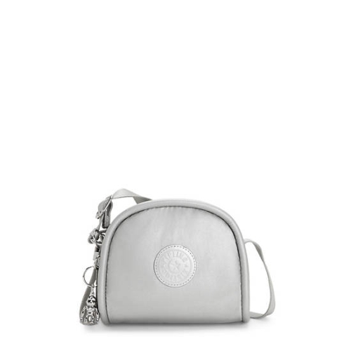 Kipling Jesper Metallic Crossbody Bags Silver | USA-13XBVH